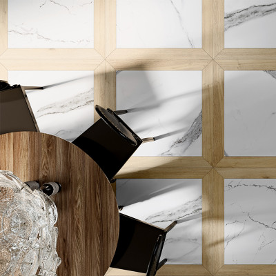 Exquisite Heritage Losagna Iceberg Marble Effect Porcelain Tile 90x90